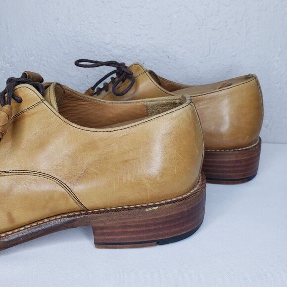 Emling Chausseur Tan Leather Split Toe Derby Shoes Mens Size 9 Made In Italy main image 12